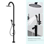 Shower Column Set Stainless Steel Brushed Outdoor Bathing Bath Hot and Cold Water Swimming Pool