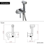 Brass Portable Toilet Bidet Sprayer Faucet Hot Cold Water Mixer Handheld Hygienic Shower Bidet Set Toilet Bidet Tap Black Gold