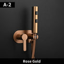 Brass Portable Toilet Bidet Sprayer Faucet Hot Cold Water Mixer Handheld Hygienic Shower Bidet Set Toilet Bidet Tap Black Gold