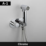 Brass Portable Toilet Bidet Sprayer Faucet Hot Cold Water Mixer Handheld Hygienic Shower Bidet Set Toilet Bidet Tap Black Gold