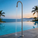 Outdoor Shower Faucet Set Swimming Pool Bathroom Shower Column Garden Beach Large Nozzle Floor standing Mixer Taps