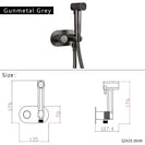 Brass Portable Toilet Bidet Sprayer Faucet Hot Cold Water Mixer Handheld Hygienic Shower Bidet Set Toilet Bidet Tap Black Gold