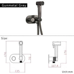 Brass Portable Toilet Bidet Sprayer Faucet Hot Cold Water Mixer Handheld Hygienic Shower Bidet Set Toilet Bidet Tap Black Gold