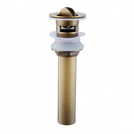 Bathroom Sink Drain Stopper Pop Up with Overflow for Bath Vanity Sink Brass Waste Pipe