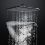 Black Shower Column Set | Bathroom Multifunction Shower Faucet | Brass Shower Mixer with Soap Dish Holder