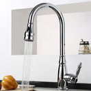 Brass Single Handle Pull Out Kitchen Faucet Multi-Function Sprayer Head 360 Degree Swivel Kitchen Sink Faucet