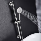 SUS304 Adjustable Shower Slide Bar Handheld Shower Rail Slide Bar Set Wall Mounted Round Style Shower Rail Set