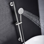 SUS304 Adjustable Shower Slide Bar Handheld Shower Rail Slide Bar Set Wall Mounted Round Style Shower Rail Set