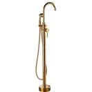 Brushed Gold Floor Stand Bathtub Faucet Black | Bathroom Freestanding Bathtub Faucet