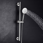 SUS304 Adjustable Shower Slide Bar Handheld Shower Rail Slide Bar Set Wall Mounted Round Style Shower Rail Set