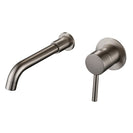 Modern Brass Wall Basin Mixer Taps |  Bathroom Sink Faucet With 5 Colors | Swivel Spout Bath With Single Lever In Matt Black