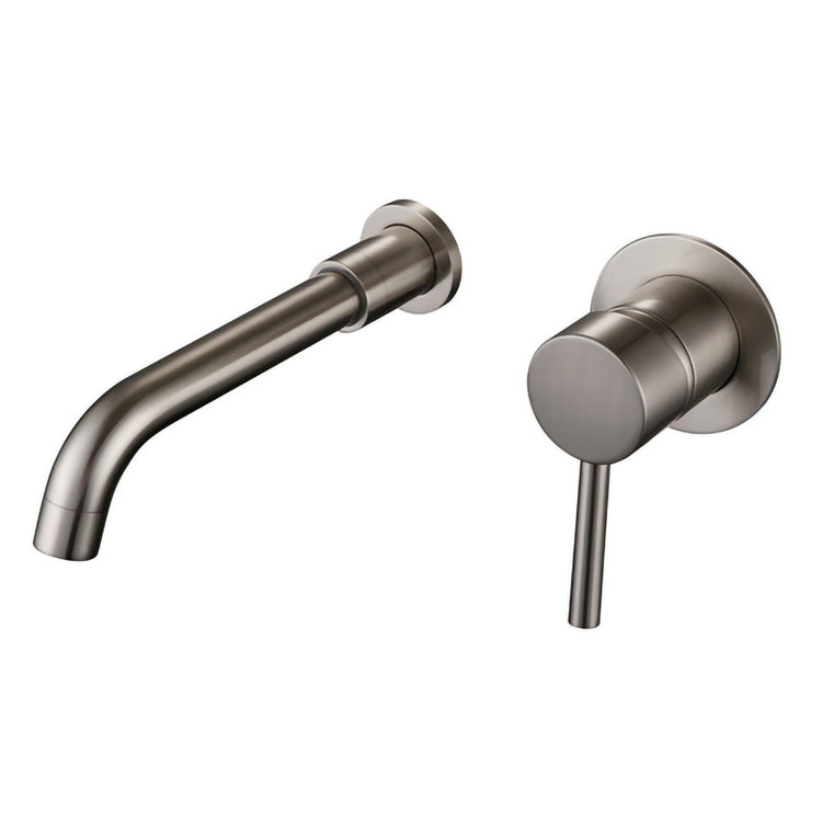 Modern Brass Wall Basin Mixer Taps Bathroom Sink Faucet With 5 Colors