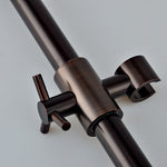 Antique Copper Shower Faucet | Luxury Bathroom Shower Faucet Set 8-inch Round Rainfall Shower Head + Hand Spray + Tub Tap