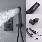 High-Pressure Rainfall Shower Faucet | Brass Wall Mounted Shower Faucet | Bathroom Rain Shower Combo Set
