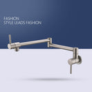Brass Wall Mounted Kitchen Faucet | Cold Water Folding Kitchen Faucet | Single Lever Rotate Kitchen Sink Faucet 7 Colors