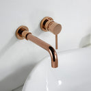 Modern Brass Wall Basin Mixer Taps |  Bathroom Sink Faucet With 5 Colors | Swivel Spout Bath With Single Lever In Matt Black
