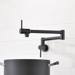 Brass Wall Mounted Kitchen Faucet | Cold Water Folding Kitchen Faucet | Single Lever Rotate Kitchen Sink Faucet 7 Colors