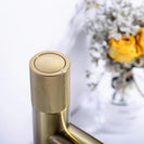 New Basin Faucets Chrome Brass Bathroom Sink Faucet Key Push-Button Style Brush Gold Hot and Cold Water Tap