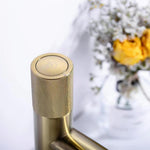 New Basin Faucets Chrome Brass Bathroom Sink Faucet Key Push-Button Style Brush Gold Hot and Cold Water Tap
