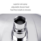 Shower Head | High Pressure Air-Injection Rainfall Adjustable Shower heads | Anti-Clog Rain Shower head Chrome