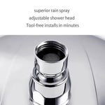 Shower Head | High Pressure Air-Injection Rainfall Adjustable Shower heads | Anti-Clog Rain Shower head Chrome