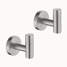 2 Pack Bath Towel Hooks Wall Mounted Robe Hook for Bathroom Kitchen SUS304 Stainless Steel Coat Clothes Hooks Rustproof