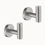 2 Pack Bath Towel Hooks Wall Mounted Robe Hook for Bathroom Kitchen SUS304 Stainless Steel Coat Clothes Hooks Rustproof