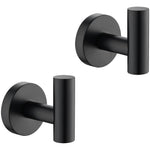 2 Pack Bath Towel Hooks Wall Mounted Robe Hook for Bathroom Kitchen SUS304 Stainless Steel Coat Clothes Hooks Rustproof