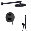 Shower System Shower Faucet Set with 8'' Rain Shower Head and Handheld Shower Head Wall Mounted Shower Combo Set