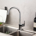 High Arc Solid Brass Kitchen Faucet | Single Hole Kitchen Faucet In Chrome Plating | 360 Degree Swivel Single Lever Kitchen Sink Faucet