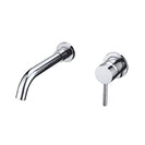 Modern Brass Wall Basin Mixer Taps |  Bathroom Sink Faucet With 5 Colors | Swivel Spout Bath With Single Lever In Matt Black