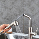 Stainless Steel Pull Out Kitchen Faucet Single Handle Sprayer Bar Kitchen Faucet Swivel Single Lever Kitchen Sink Faucet
