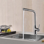 Single Handle Pull-Out Kitchen Faucet | Single Level Stainless Steel Kitchen Sink Faucets with Pull Down Sprayer