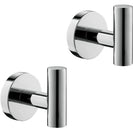 2 Pack Bath Towel Hooks Wall Mounted Robe Hook for Bathroom Kitchen SUS304 Stainless Steel Coat Clothes Hooks Rustproof