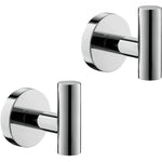 2 Pack Bath Towel Hooks Wall Mounted Robe Hook for Bathroom Kitchen SUS304 Stainless Steel Coat Clothes Hooks Rustproof