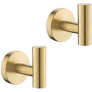 2 Pack Bath Towel Hooks Wall Mounted Robe Hook for Bathroom Kitchen SUS304 Stainless Steel Coat Clothes Hooks Rustproof
