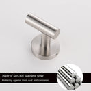 2 Pack Bath Towel Hooks Wall Mounted Robe Hook for Bathroom Kitchen SUS304 Stainless Steel Coat Clothes Hooks Rustproof
