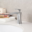 Modern Brass Basin Faucet | Single Handle Bathroom Sink Vessel Faucet | Single Hole Basin Mixer Taps Chrome Plating