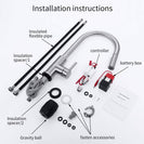 Touch On Kitchen Faucets with Pull Down Sprayer | Single Handle Kitchen Sink Faucet | Stainless Steel Touch Activated Faucet