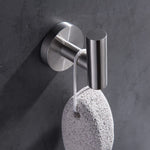 2 Pack Bath Towel Hooks Wall Mounted Robe Hook for Bathroom Kitchen SUS304 Stainless Steel Coat Clothes Hooks Rustproof