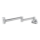 Cold Water Folding Kitchen Faucet | Wall Mounted Swivel Kitchen Taps | Double Handle Brass Kitchen Faucet 4 Colors