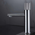 New Basin Faucets Chrome Brass Bathroom Sink Faucet Key Push-Button Style Brush Gold Hot and Cold Water Tap