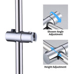 SUS304 Adjustable Shower Slide Bar Handheld Shower Rail Slide Bar Set Wall Mounted Round Style Shower Rail Set