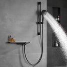 Adjustable 3 Function Black Shower Riser Slide Bar Wall Mount Shower Sliding Bar