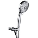Hand Shower | 6 Function High Pressure Hand Shower Head | Handheld Shower Head Chrome Finished with Hose and Adjustable Bracket