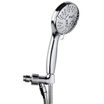 Hand Shower | 6 Function High Pressure Hand Shower Head | Handheld Shower Head Chrome Finished with Hose and Adjustable Bracket