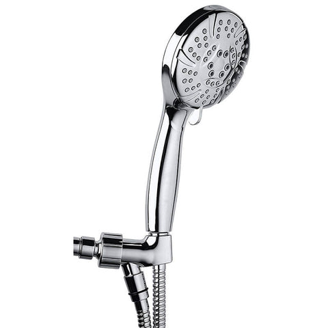 Hand Shower | 6 Function High Pressure Hand Shower Head | Handheld Shower Head Chrome Finished with Hose and Adjustable Bracket - WELQUEEN