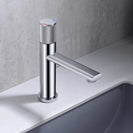 New Basin Faucets Chrome Brass Bathroom Sink Faucet Key Push-Button Style Brush Gold Hot and Cold Water Tap