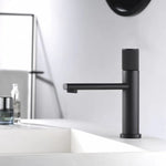 New Basin Faucets Chrome Brass Bathroom Sink Faucet Key Push-Button Style Brush Gold Hot and Cold Water Tap