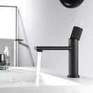 New Basin Faucets Chrome Brass Bathroom Sink Faucet Key Push-Button Style Brush Gold Hot and Cold Water Tap